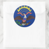 Sticker met vlag van North Dakota (Tas)