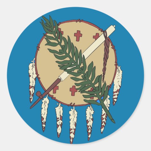 Sticker met vlag van Oklahoma (Voorkant)