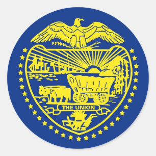 Sticker met vlag van Oregon