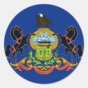 Sticker met vlag van Pennsylvania