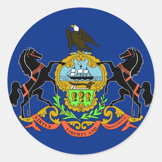 Sticker met vlag van Pennsylvania (Voorkant)