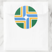 Sticker met vlag van Portland, deelstaat Oregon, V (Tas)