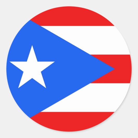 Sticker met vlag van Puerto Rico (Voorkant)