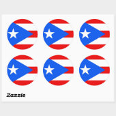 Sticker met vlag van Puerto Rico (Vel)