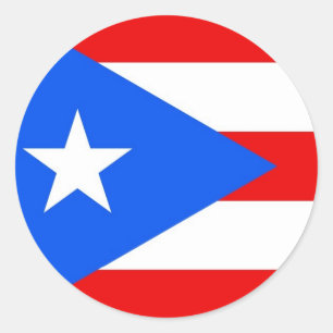 Sticker met vlag van Puerto Rico