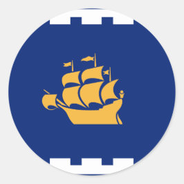 Sticker met vlag van Quebec City, Canada