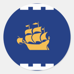 Sticker met vlag van Quebec City, Canada