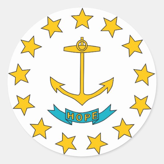 Sticker met vlag van Rhode Island (Voorkant)