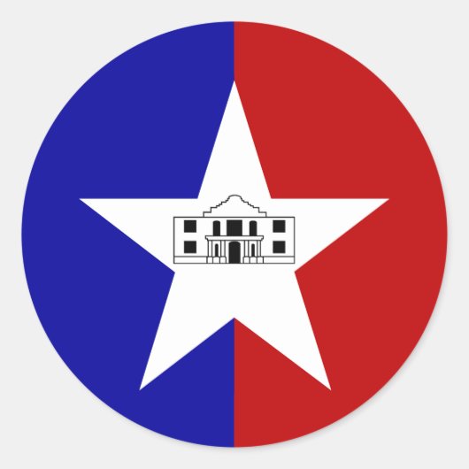 Sticker met vlag van San Antonio, VS (Voorkant)