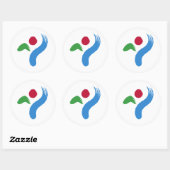 Sticker met vlag van Seoul, Zuid-Korea (Vel)