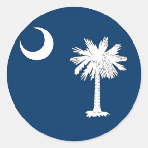 Sticker met vlag van South Carolina