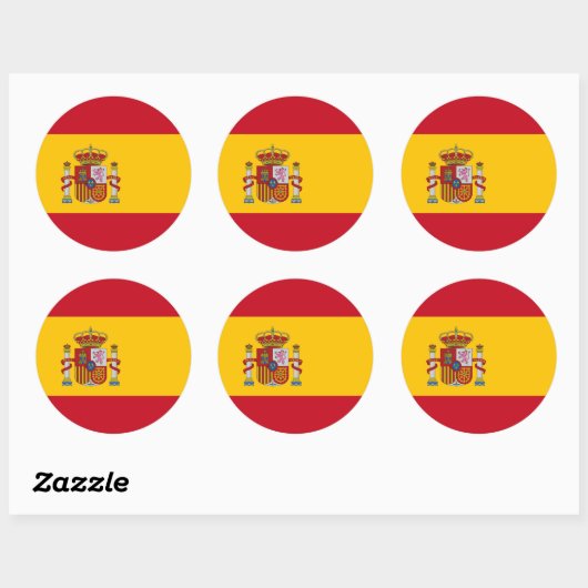 Sticker met vlag van Spanje (Vel)
