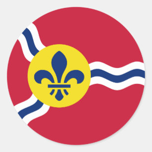 Sticker met vlag van St. Louis, Missouri