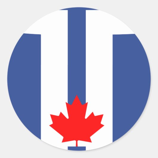 Sticker met vlag van Toronto, Canada (Voorkant)