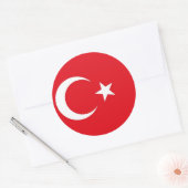 Sticker met vlag van Turkije (Envelop)