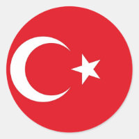 Sticker met vlag van Turkije