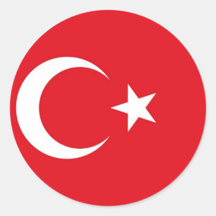 Sticker met vlag van Turkije