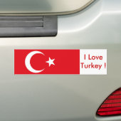 Sticker met vlag van Turkije (Op auto)
