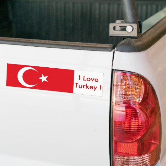 Sticker met vlag van Turkije (Op Truck)