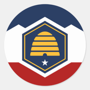 Sticker met vlag van Utah, VS