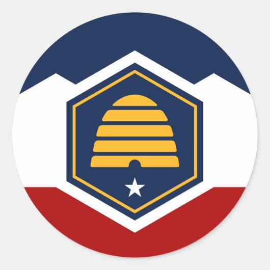 Sticker met vlag van Utah, VS (Voorkant)