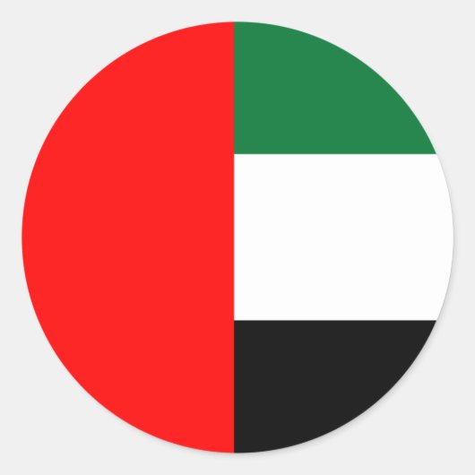 Sticker met vlag van Verenigde Arabische Emiraten (Voorkant)