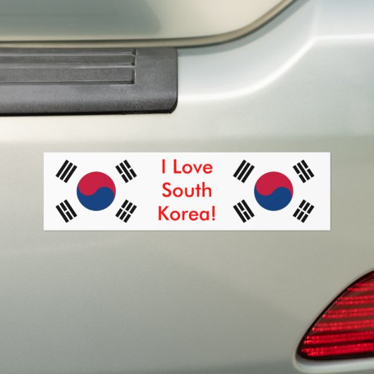 Sticker met vlag van Zuid-Korea (Op auto)