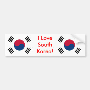 Sticker met vlag van Zuid-Korea