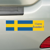 Sticker met vlag van Zweden (Op auto)