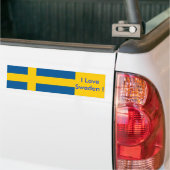 Sticker met vlag van Zweden (Op Truck)