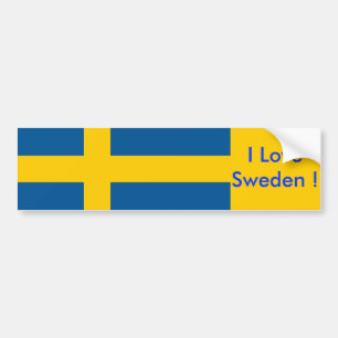 Sticker met vlag van Zweden