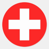 Sticker met vlag van Zwitserland (Voorkant)