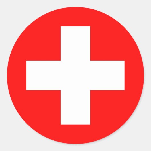 Sticker met vlag van Zwitserland (Voorkant)