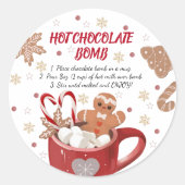 Sticker met warme chocolademonster (Voorkant)