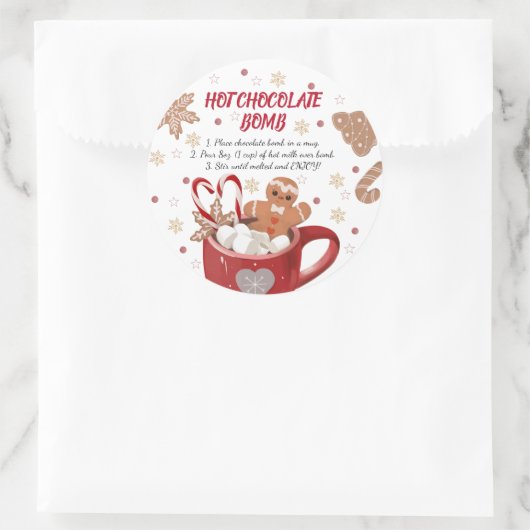 Sticker met warme chocolademonster (Tas)