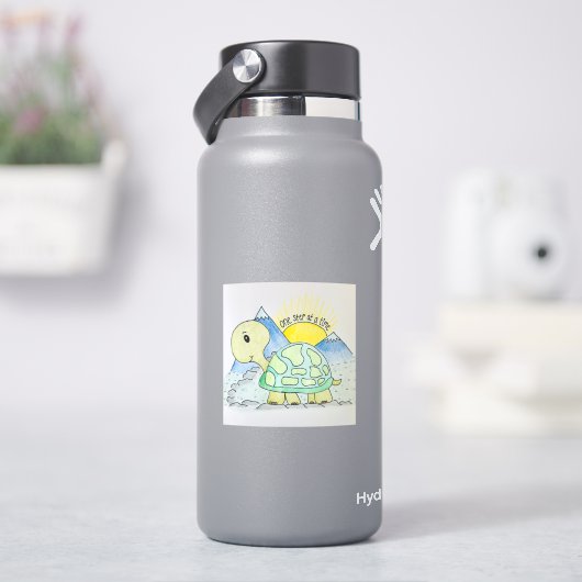 sticker met waterflesje (HydroFlask)