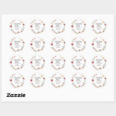 Sticker met wilde bloemen boho favor dank je (Vel)