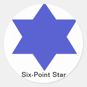 Sticker met zes punten