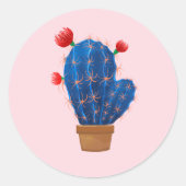 Sticker met zoete cactus (Voorkant)
