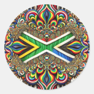 Sticker met Zuid-Afrikaanse kleuren Design