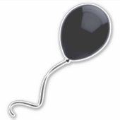 Sticker met zwarte ballon (Voorkant)