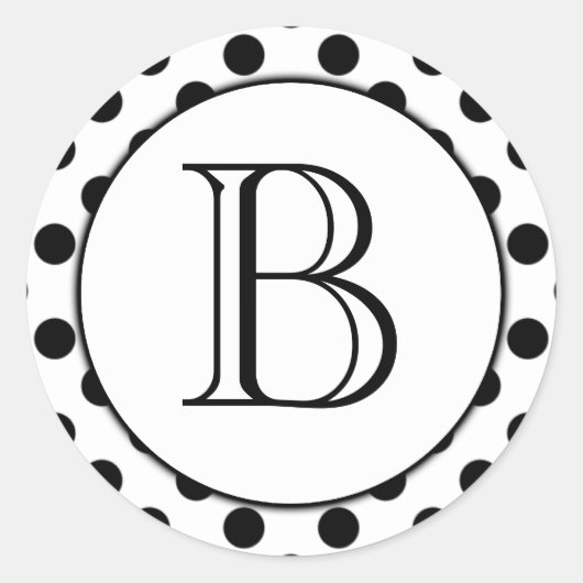 Sticker met zwarte en witte polaire dot (Voorkant)