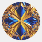 Sticker met Zweden Kleuren Design (Voorkant)