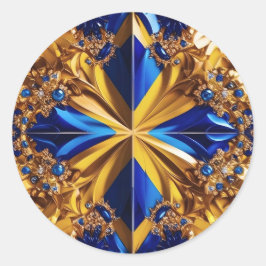 Sticker met Zweden Kleuren Design