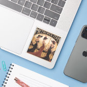 Sticker Metropolitan Art Nouveau (Laptop met iPhone)