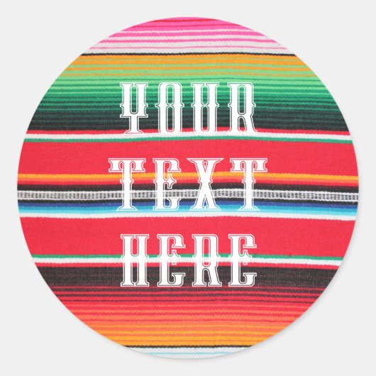 sticker Mexicaans mexico poncho serape achtergrond (Voorkant)