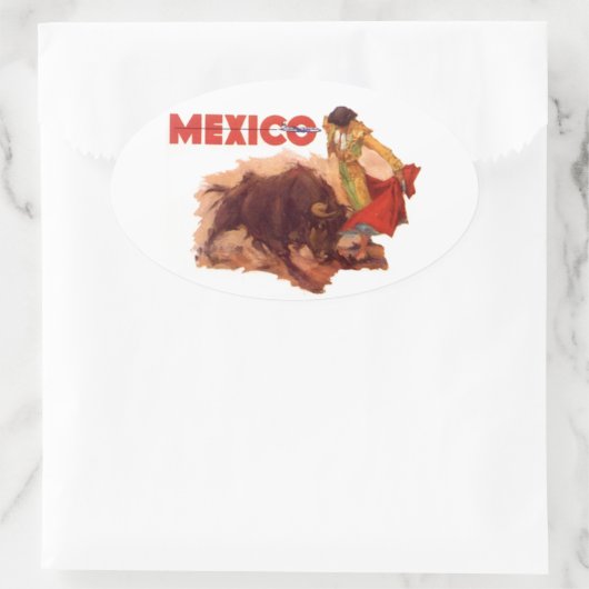 Sticker Mexico Reizen Sticker Stierenvechten (Tas)