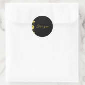 Sticker-Midnight Elegance-collectie Ronde Sticker (Tas)