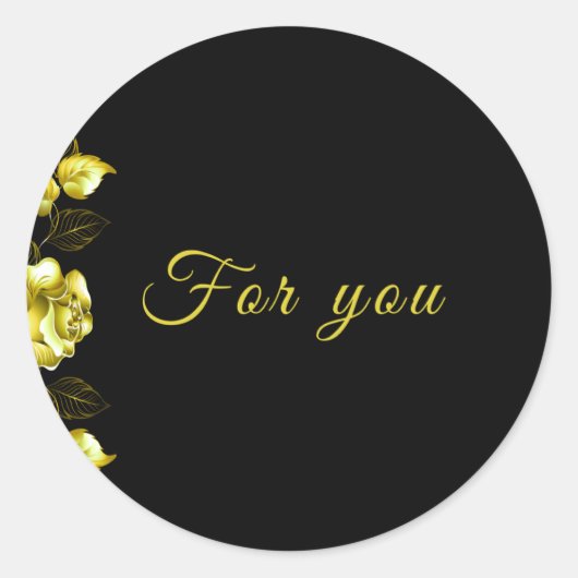Sticker-Midnight Elegance-collectie Ronde Sticker (Voorkant)