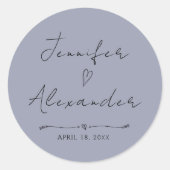 Sticker minimalistische bruiloft (Voorkant)